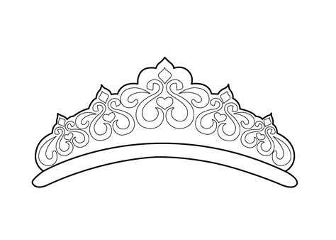 Useful Clip Art of Crown Coloring Pages Proper Intended for Kids