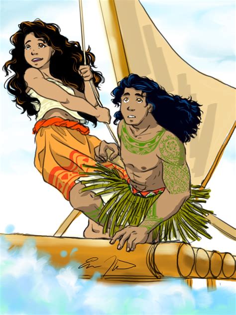 Moana And Maui Disneys Moana Fan Art 37723414 Fanpop