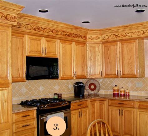 What to do with soffit above kitchen cabinets. What to Do With Kitchen Soffits | Kitchen soffit, Oak ...