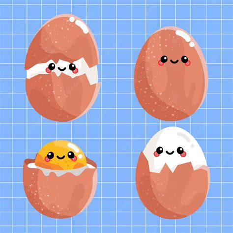 Premium Vector Cute Eggs Vector Illustration