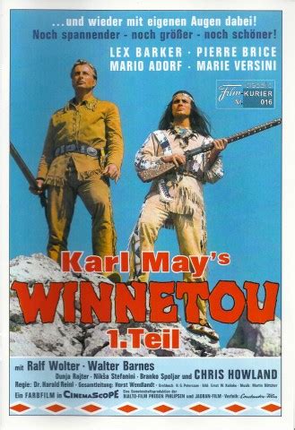 Kein stoff wurde in mannheim sooft gespielt wie winnetou. 016: Winnetou 1. Teil ( Karl May ) Lex Barker, Pierre ...