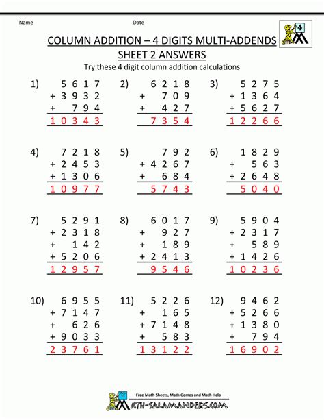 10 Excel Math Worksheets Worksheets Decoomo