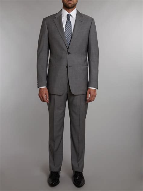 Se trata del color rosa que ha logrado abrirse paso en los. Armani Giorgio Regular Grey Textured Suit in Gray for Men ...