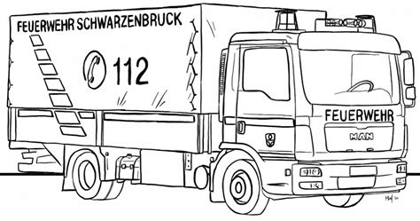 Kinder sind fasziniert von feuerwehrautos, krankenwagen und polizeiautos. Feuerwehr Schwarzenbruck für Daheim - Ausmalbilder für ...