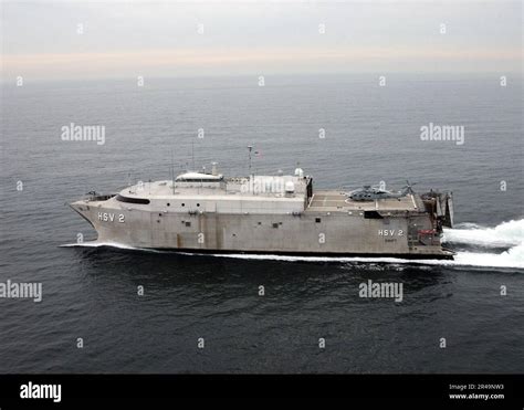 Us Navy High Speed Vessel Two Hsv 2 Swift Glides Through The Waters