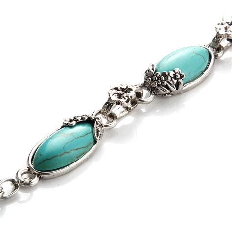 Antique Silver Tibet Turquoise Necklace Tanga