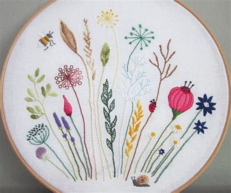 15 Modern free hand embroidery patterns 刺繍 図案 ブラジル刺繍 シルクのリボン刺繍