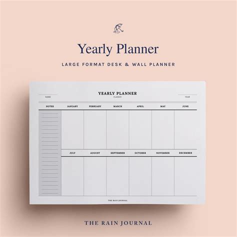 Yearly Planner Printables Printable Yearly Planner Annual Planner