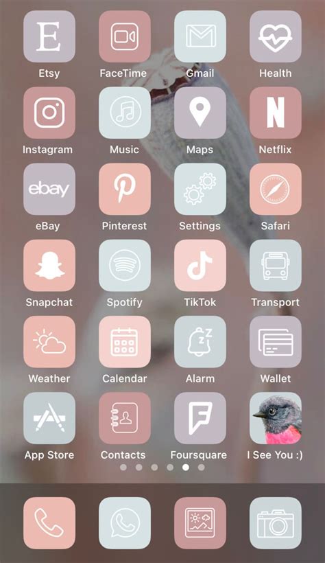 app icons ios14 pastel aesthetic iphone social media icons etsy