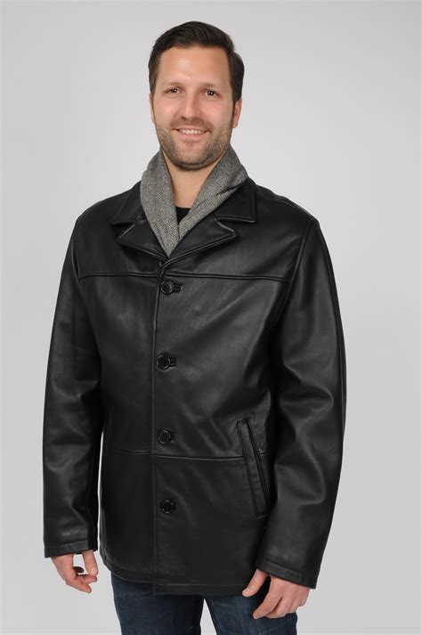 Excelled Mens Big And Tall Lambskin Car Coat Online Exclusive