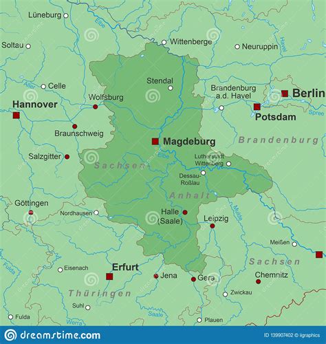 Click on the region name to get the list of its districts, cities and towns. Germany - Map Of Germany - `Sachsen Anhalt` - High ...