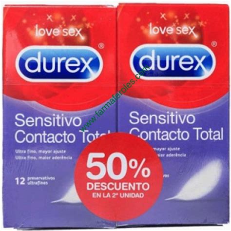 Durex Sensitivo Contacto Total Duplo 2x 12 Preservativos Farmaferoles