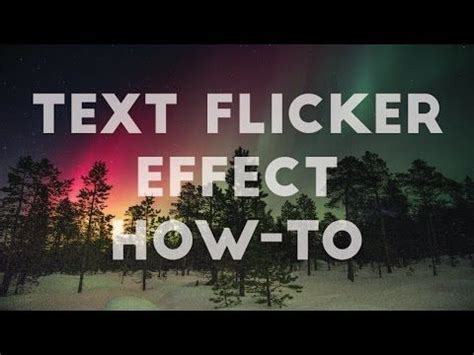 Get my new adobe premiere effects preset pack!: Text Flicker Effect How-to (Premiere Pro) - YouTube ...