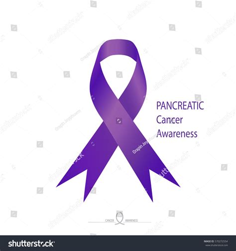 Pancreatic Cancer Awareness Purple Color Ribbon Stock Vector 570272554