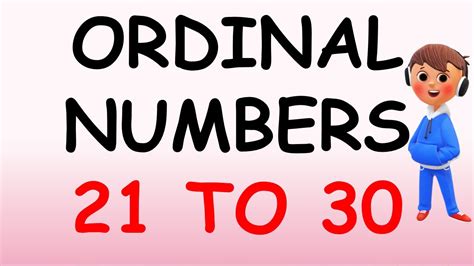 Ordinal Numbers 21 To 30 Ordinal Numbers 21st To 30th 21 To 30