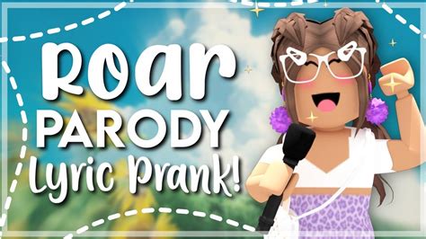 Roar Parody😂 Lyric Prank Roblox Youtube