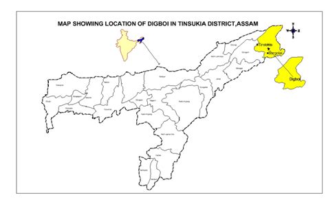 Location Map Of Digboi Tinsukia District Assam