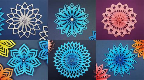 6 Snowflake Ideas For Christmas Decorations 3d Paper Cutting