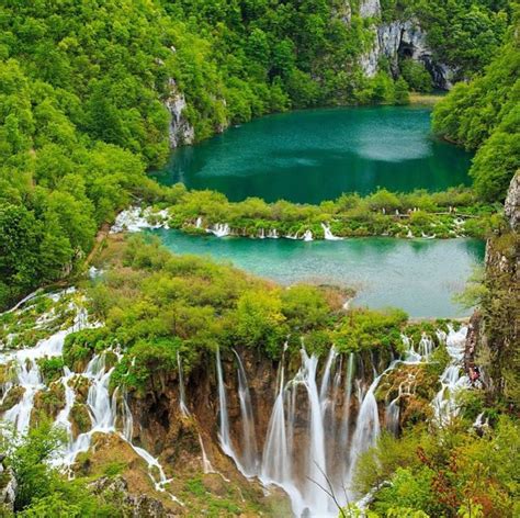 Waterfalls In Plitvice National Park Croatia Beautiful Waterfalls