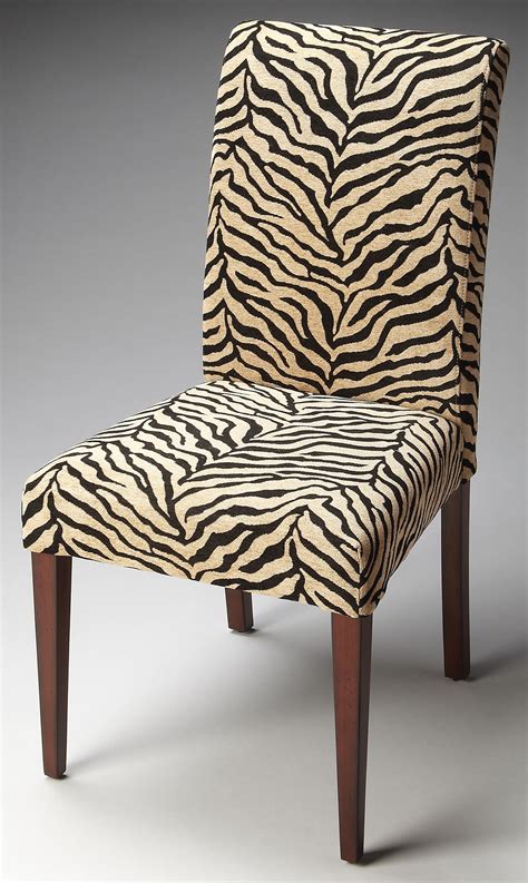 Products wing chairs jessica charles. Loft Zebra Print Fabric Parsons Chair from Butler (2956983 ...