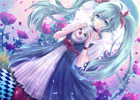 Pin en anime sad uwur. Fondos de Pantalla Hatsune Miku Vocaloid Máscara Pelo ...