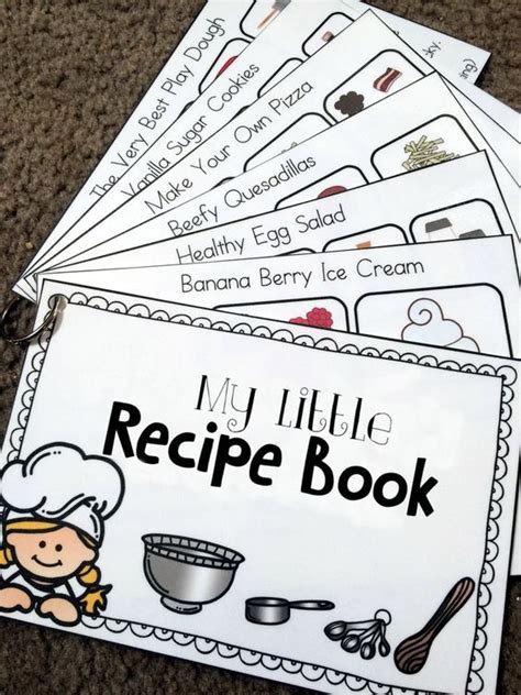 My First Recipe Book Printable → Royal Baloo Preschool Cooking