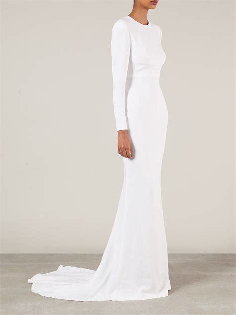 Stella mccartney summer dress size 34 it 40 white orange women dress new dress. Lyst - Stella Mccartney Bridal Gown in White