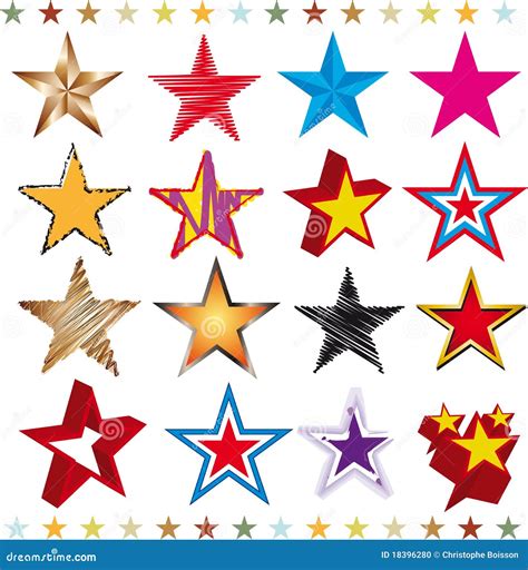 Set Of Stars Stock Illustration Illustration Of Leisure 18396280