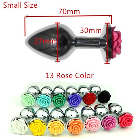 Stainless Steel Rose Butt Plugs Metal Flower Anal Plug Anal Massage Anal Toys For Men And Women