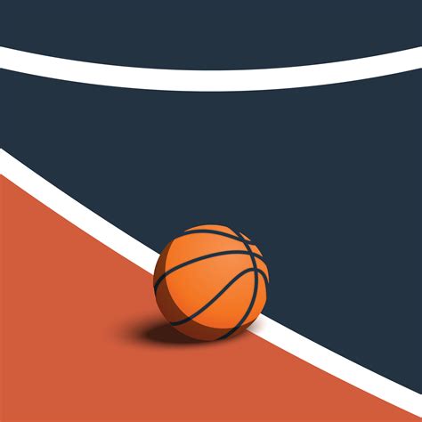 Basketball On The Court Vector Illustration 255674 Vector Art At Vecteezy