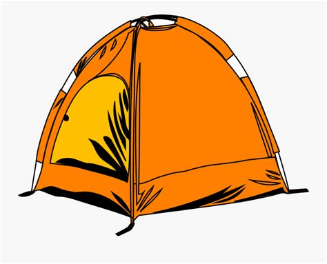 Headgearorangeline Camping Tent Png Cartoon Free Transparent