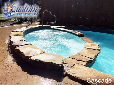 Cascade Pools With Spa Fiberglass Pools And Spas