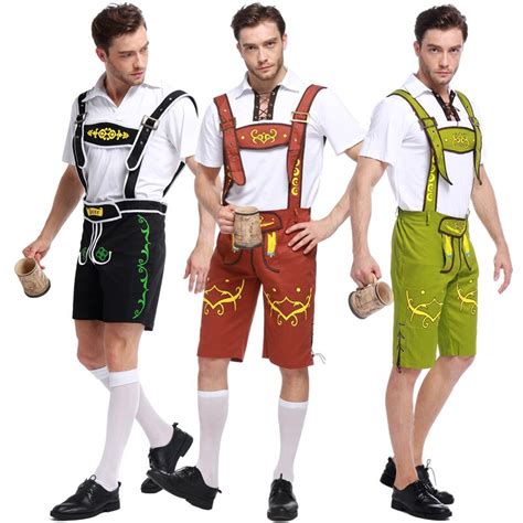 3 Type German Beer Man And Women Costume Adult Lederhosen Bavarian Octoberfest German Festival