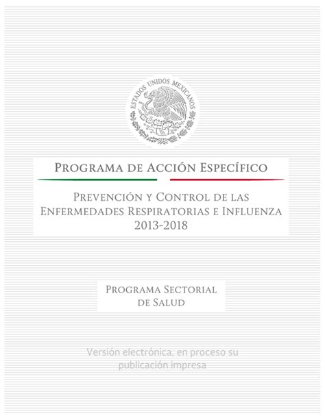 Prevención Y Control De Las Enfermedades Respiratorias E Influenza