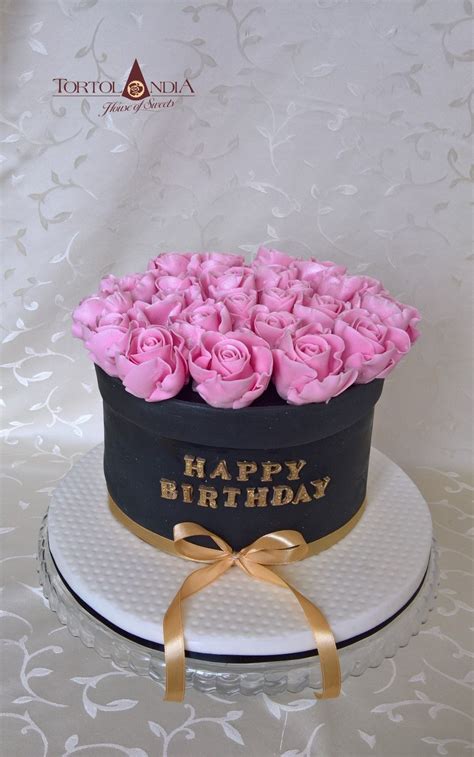 Birthday Cake With Roses By Tortolandia Pastel De Chanel Pastel De