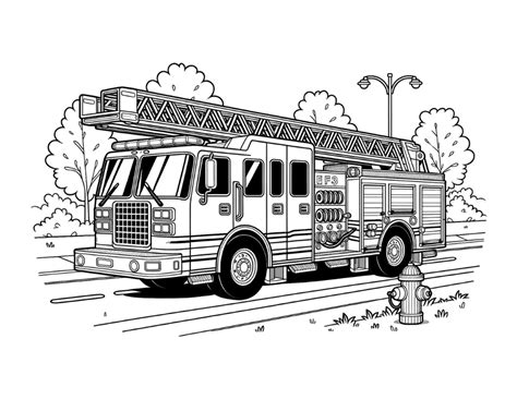 Free Fire Truck Coloring Pages For Kids