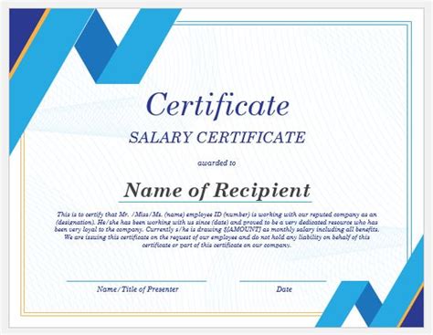20+ Salary Certificate Templates for MS Word | Word ...