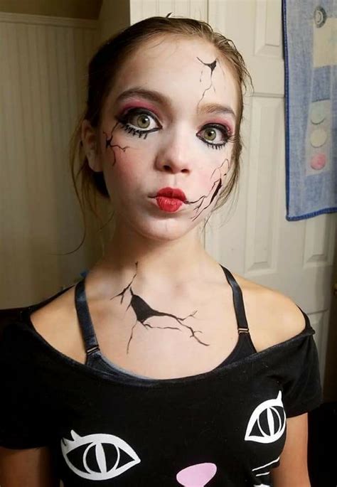 Halloween Cracked Doll Makeup Tpor