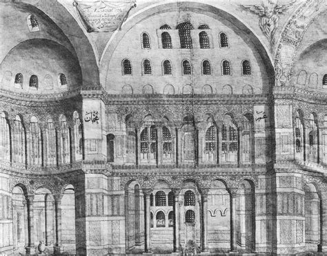 Ottoman Hagia Sophia - Historic Drawings - Grelot 1680 - Loos 1710