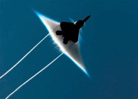 F 22 Raptor Breaking The Sound Barrier It Is Capable Of Reaching A Top