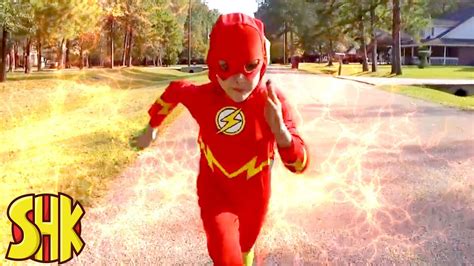 The most common little boy superhero material is cotton. THE FLASH: SuperHero Kids Classics Compilation! - YouTube