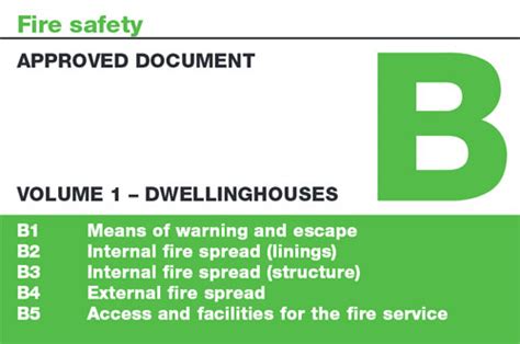Means of escape from fire for building. Building Regulations Approved Document B for Fire Safety ...