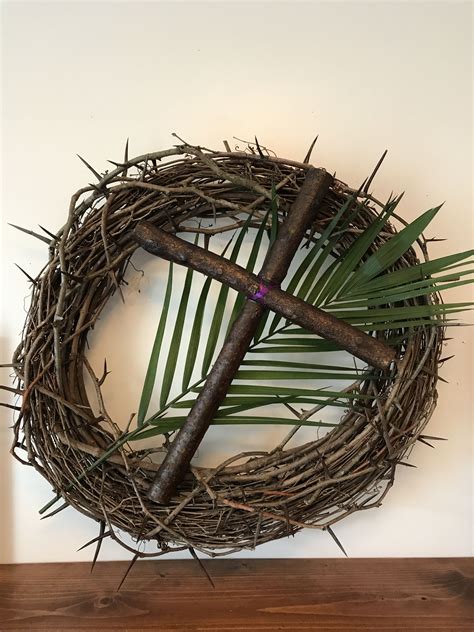 Palm Sunday Wreath Crown Of Thorns Palm Sunday Crafts Easter Door