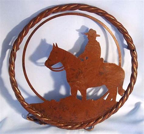 Western Rodeo Metal Wall Art Lighted Silhouette Cowboy On Etsy