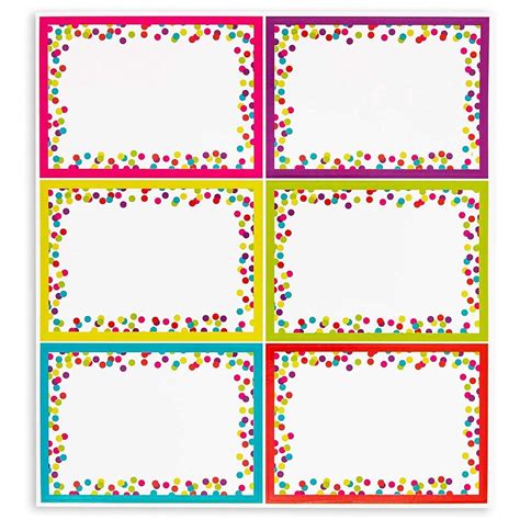 144 Pieces Decorative Colorful Name Tags For Classroom Blank Stickers