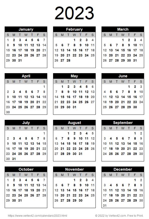Calendar 2023 Customize And Print
