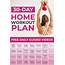 Home Workout Plan  30 Day Calendar Nourish Move Love
