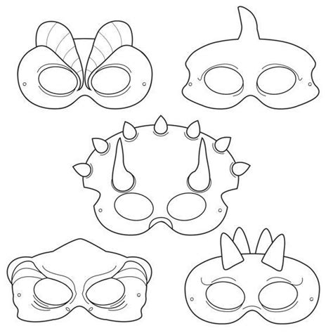 Malvorlage dinosaurier triceratops bilder fur bilder. Dinosaurs Printable Coloring Masks, dinosaur masks ...