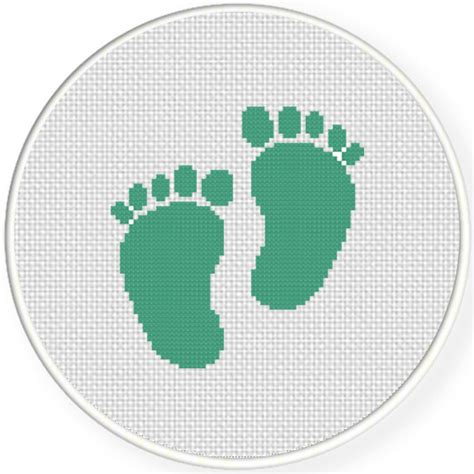 4 x 4 cross stitch free printable patterns for baby boys. Cute Baby Feet Cross Stitch Pattern - Daily Cross Stitch