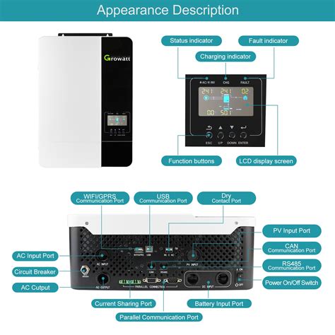 Everything Is Solar Growatt Hybrid Solar Inverter 3.5KW/5KW 48V 220V